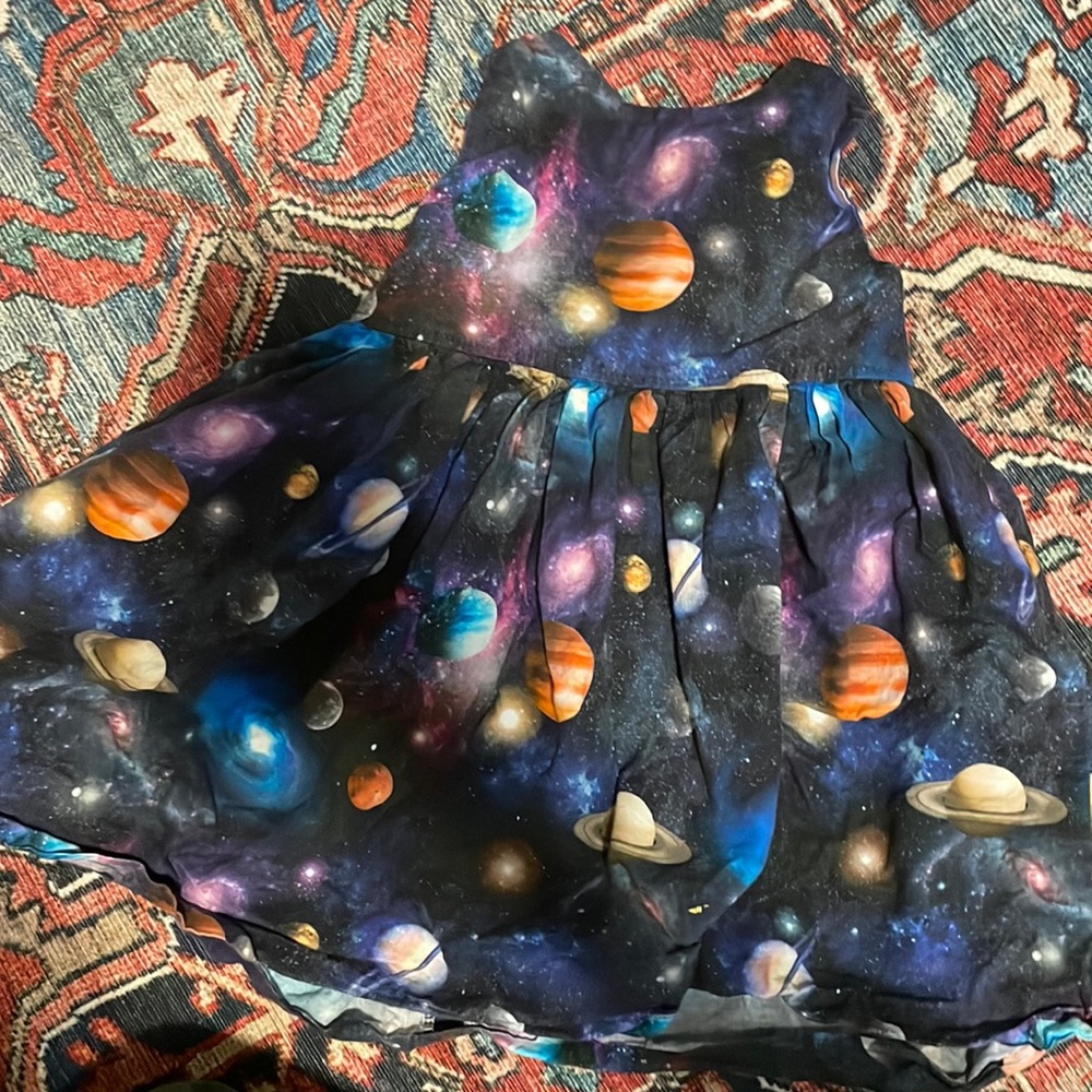 12 to 18 months girls solar system dress
